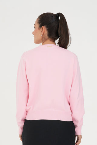 CLASSIC BUTTON UP CARDIGAN PINK