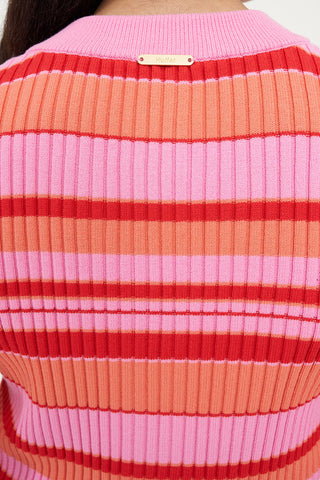 KYRA STRIPE KNIT CARDIGAN HEATWAVE