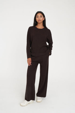 MERINO LOUNGE PANT CHESTNUT