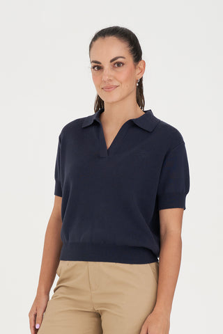 CLASSIC SS KNIT POLO NAVY