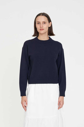 CLASSIC KNIT CREW NAVY