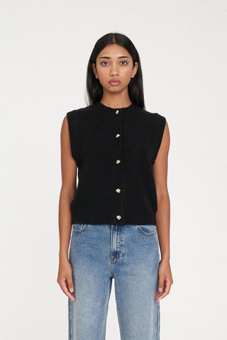 ELLE KNIT VEST BLACK