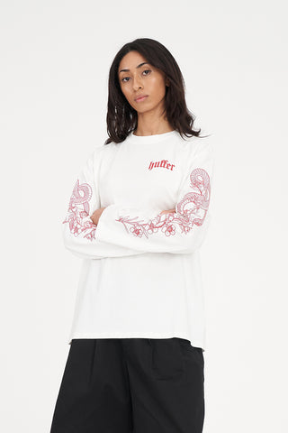 LS RELAX TEE 220/COILED CHALK