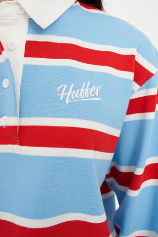 BROOKLYN OVERSIZED RUGBY BLUE/POPPY