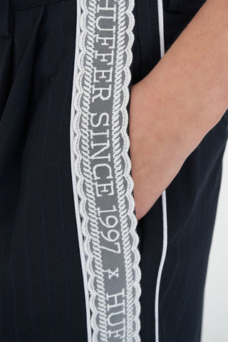 PLEATED BAGGY PANT NAVY
