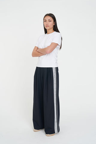 PLEATED BAGGY PANT NAVY
