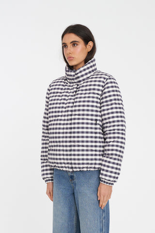 WMNS DEMI PUFFER JKT GINGHAM