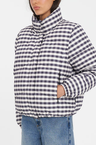 WMNS DEMI PUFFER JKT GINGHAM