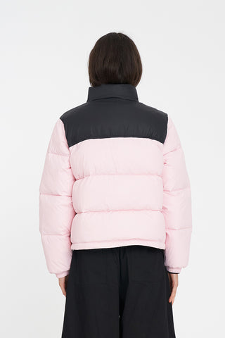 WOMENS RIDER PUFFER JACKET BLACK/PETAL