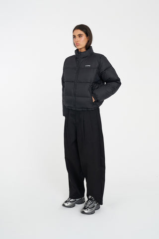 WOMENS RIDER PUFFER JACKET BLACK