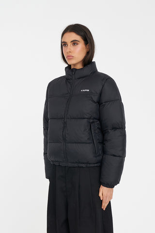 WOMENS RIDER PUFFER JACKET BLACK