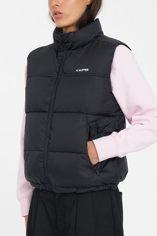 WOMENS RIDER PUFFER VEST BLACK