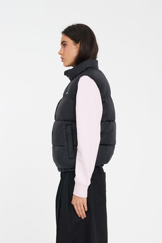 WOMENS RIDER PUFFER VEST BLACK