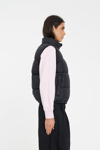 WOMENS RIDER PUFFER VEST BLACK