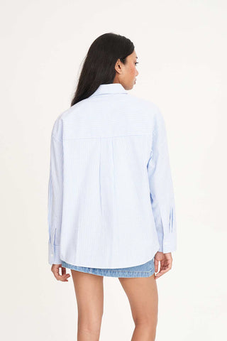 CRUISE DAY SHIRT ICE BLUE STRIPE