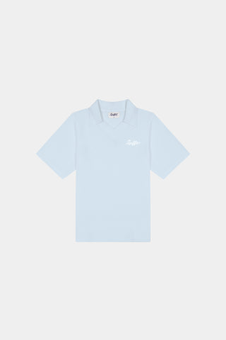 WOMENS BIRDIE SS POLO ICE BLUE/CHALK