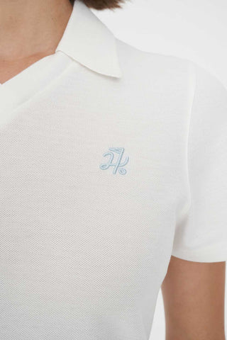 WOMENS BIRDIE SS POLO/PAR 97 CHALK/ICE BLUE