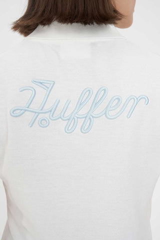 WOMENS BIRDIE SS POLO/PAR 97 CHALK/ICE BLUE