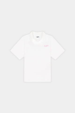 WOMENS BIRDIE SS POLO/PAR 97 CHALK/PETAL