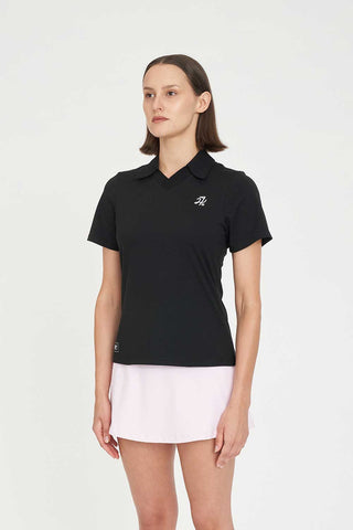 WOMENS TECH BIRDIE SS POLO BLACK