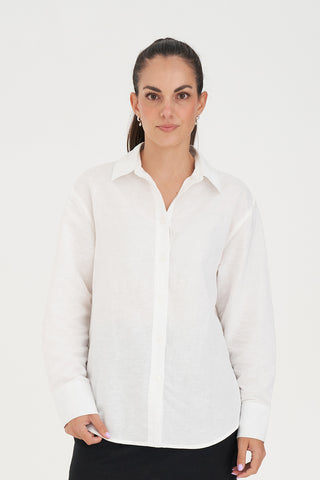 CLASSIC LIN-IN SHIRT WHITE