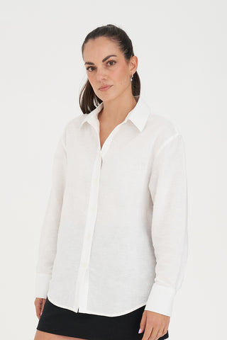 CLASSIC LIN-IN SHIRT WHITE