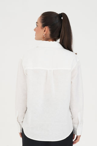 CLASSIC LIN-IN SHIRT WHITE