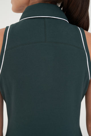 IVY SLEEVELESS POLO GOLF GREEN