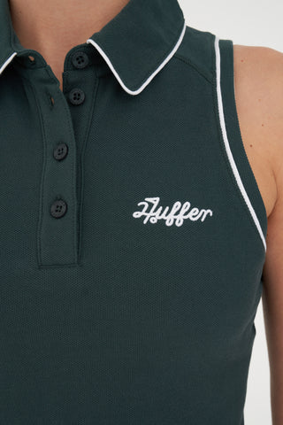 IVY SLEEVELESS POLO GOLF GREEN