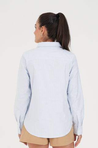 CLASSIC STRIPE OXFORD SHIRT BLUE