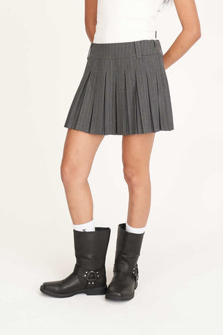 FREDDIE MINI SKIRT CHARCOAL