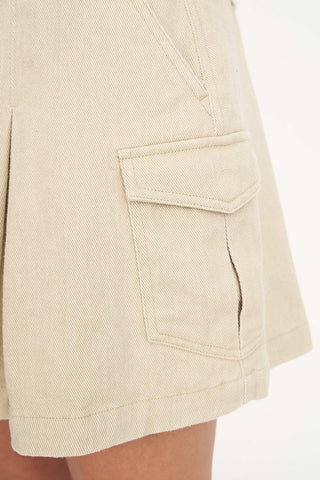 CARGO MINI SKIRT BEIGE