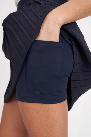BIRDIE PLEATED GOLF SKORT NAVY