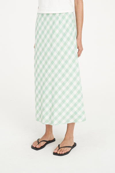 CELINE LILA MIDI SKIRT MATCHA/CHALK – Huffer