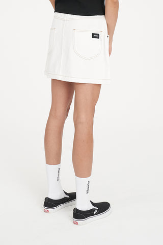 97 TWILL MINI SKIRT CHALK