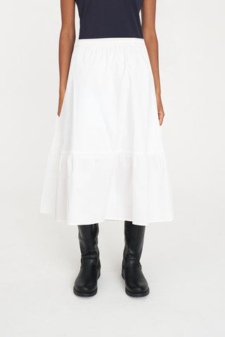 CLARISSE MIDI SKIRT WHITE