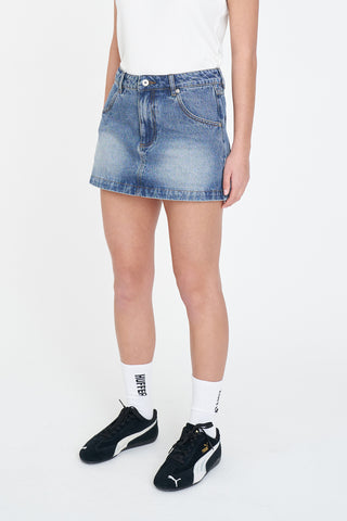 97 DENIM MINI SKIRT STABLE WASH
