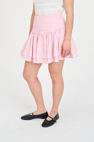 STRIPE MISHKA MINI SKIRT PRETTY PINK