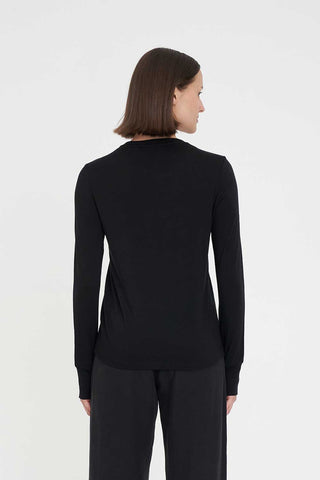 MERINO LS LANEWAY TEE BLACK
