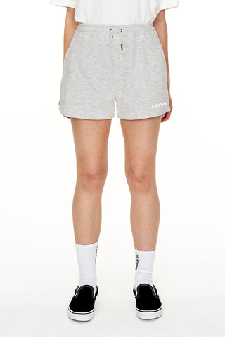 WMNS ESSENTIAL TRACK SHORT GREY MARLE