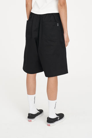 OXFORD PLEATED SHORT BLACK