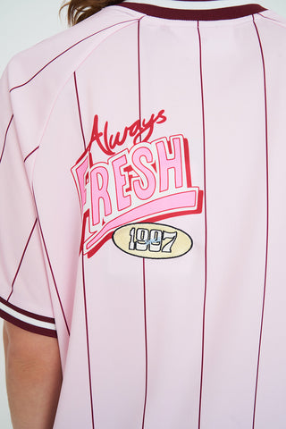 WMNS FOOTBALL TEE/ALWAYS FRESH PETAL