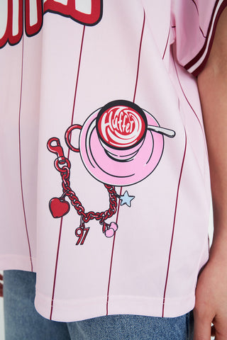 WMNS FOOTBALL TEE/ALWAYS FRESH PETAL