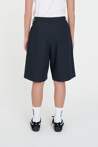 PLEATED BAGGY SHORT NAVY