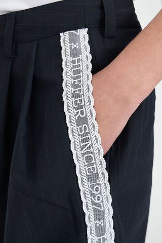 PLEATED BAGGY SHORT NAVY