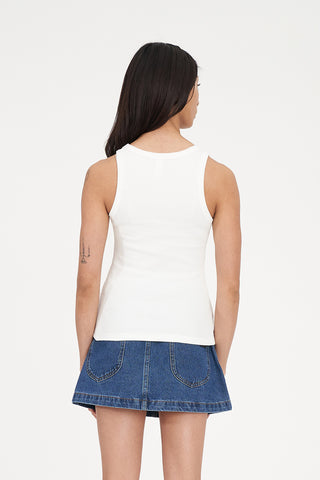 SCOOP RIB TANK CHALK