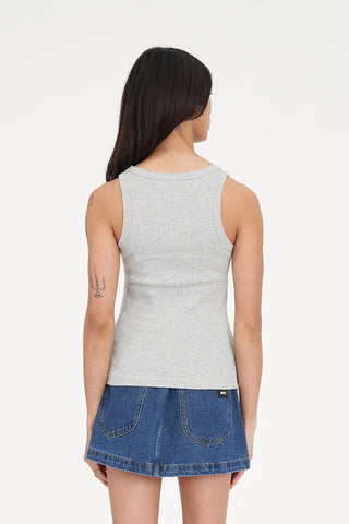 SCOOP RIB TANK GREY MARLE