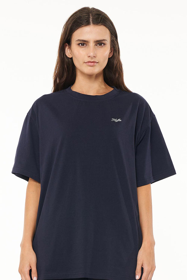 WMNS SLOUCH TEE/CHAMP NAVY