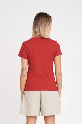 WOMENS SLIM TEE 190/PAR 97 CLUB RED
