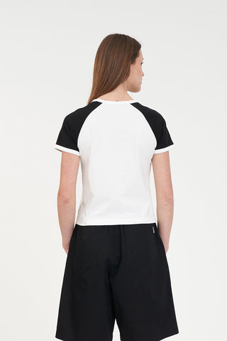 RAGLAN MINI TEE/FLUTTERBY CHALK
